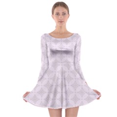 Star Pattern Texture Background Long Sleeve Skater Dress