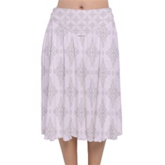 Star Pattern Texture Background Velvet Flared Midi Skirt by Alisyart