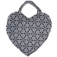 Ornamental Checkerboard Giant Heart Shaped Tote