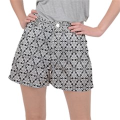 Ornamental Checkerboard Stretch Ripstop Shorts