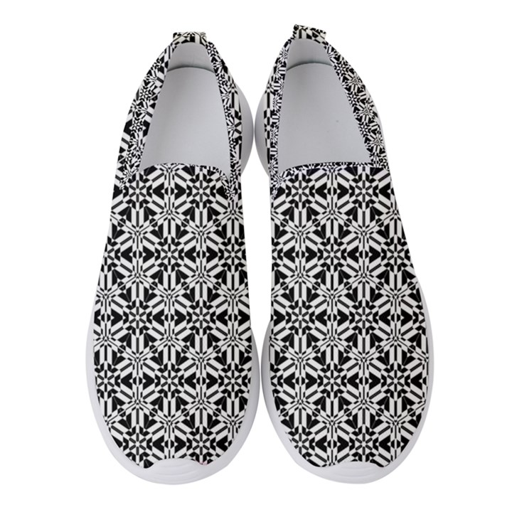 Ornamental Checkerboard Women s Slip On Sneakers