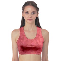 Triangle Background Abstract Sports Bra