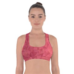 Triangle Background Abstract Cross Back Sports Bra