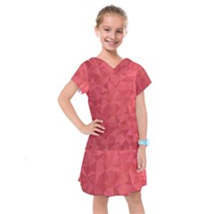 Triangle Background Abstract Kids  Drop Waist Dress by Mariart