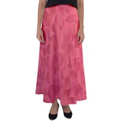 Triangle Background Abstract Flared Maxi Skirt