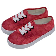 Triangle Background Abstract Kids  Classic Low Top Sneakers