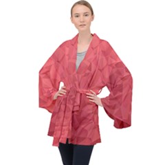 Triangle Background Abstract Velvet Kimono Robe by Mariart