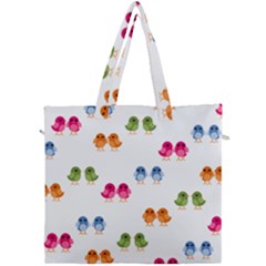 Pattern Birds Cute Canvas Travel Bag