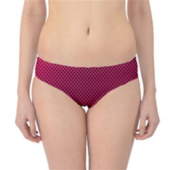 Red Black Pattern Background Hipster Bikini Bottoms by Mariart