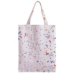 Ribbon Polka Zipper Classic Tote Bag