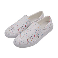 Ribbon Polka Women s Canvas Slip Ons by Mariart