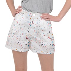 Ribbon Polka Stretch Ripstop Shorts