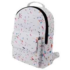 Ribbon Polka Flap Pocket Backpack (small) by Mariart