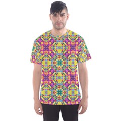 Triangle Mosaic Pattern Repeating Men s Sports Mesh Tee