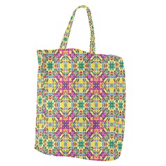 Triangle Mosaic Pattern Repeating Giant Grocery Tote
