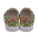 Triangle Mosaic Pattern Repeating Women s Canvas Slip Ons View4