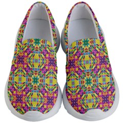 Triangle Mosaic Pattern Repeating Kids  Lightweight Slip Ons by Mariart