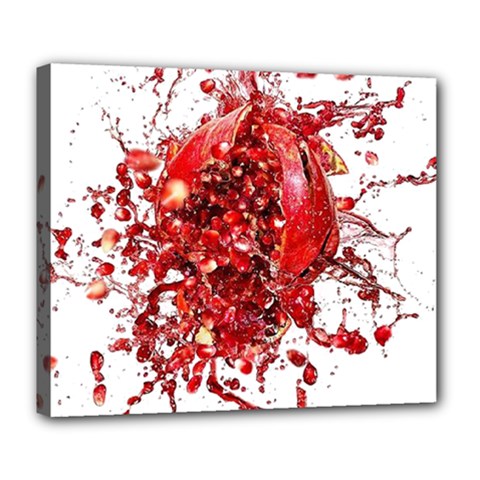 Red Pomegranate Fried Fruit Juice Deluxe Canvas 24  X 20  (stretched)