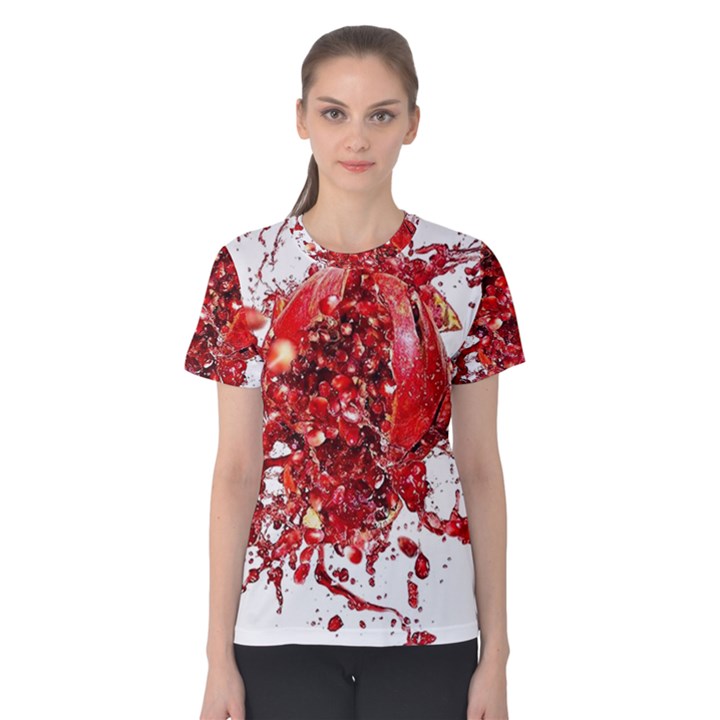 Red Pomegranate Fried Fruit Juice Women s Cotton Tee