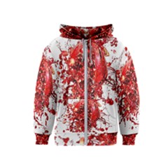 Red Pomegranate Fried Fruit Juice Kids  Zipper Hoodie by Mariart