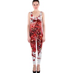 Red Pomegranate Fried Fruit Juice One Piece Catsuit