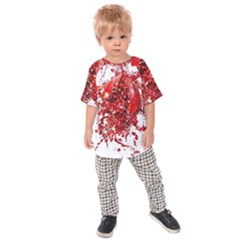 Red Pomegranate Fried Fruit Juice Kids  Raglan Tee