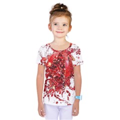 Red Pomegranate Fried Fruit Juice Kids  One Piece Tee