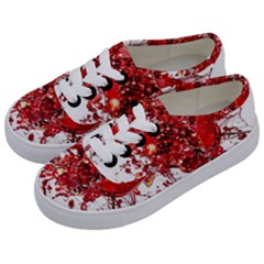 Red Pomegranate Fried Fruit Juice Kids  Classic Low Top Sneakers by Mariart