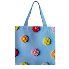 Daisy Zipper Grocery Tote Bag by WensdaiAmbrose