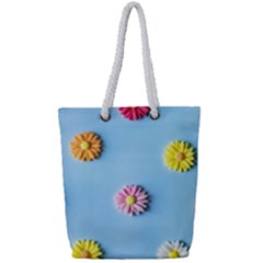 Daisy Full Print Rope Handle Tote (small) by WensdaiAmbrose