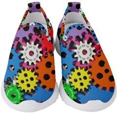 The Gears Are Turning Kids  Slip On Sneakers by WensdaiAmbrose