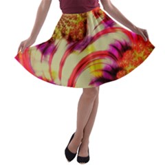 Fractal Mandelbrot Art Wallpaper A-line Skater Skirt by Pakrebo