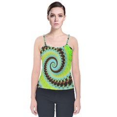 Fractal Julia Mandelbrot Art Velvet Spaghetti Strap Top by Pakrebo