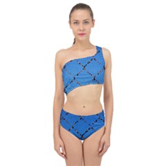 Pattern Structure Background Blue Spliced Up Two Piece Swimsuit by Pakrebo