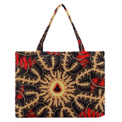 Fractal Julia Mandelbrot Art Zipper Medium Tote Bag by Pakrebo