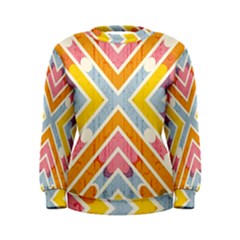 Line Pattern Cross Print Repeat Women s Sweatshirt by Pakrebo