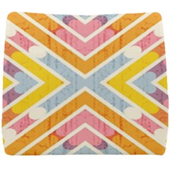 Line Pattern Cross Print Repeat Seat Cushion by Pakrebo