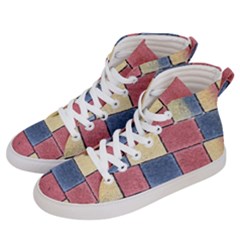 Model Mosaic Wallpaper Texture Men s Hi-Top Skate Sneakers