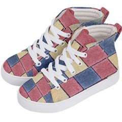 Model Mosaic Wallpaper Texture Kids  Hi-Top Skate Sneakers