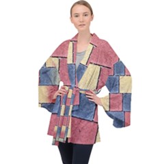 Model Mosaic Wallpaper Texture Velvet Kimono Robe