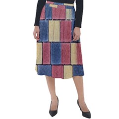 Model Mosaic Wallpaper Texture Classic Velour Midi Skirt 