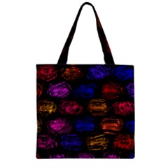 Pattern Background Structure Pink Zipper Grocery Tote Bag