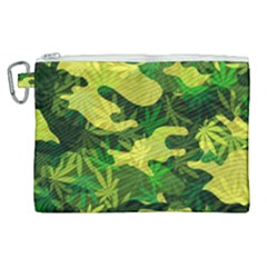 Marijuana Camouflage Cannabis Drug Canvas Cosmetic Bag (xl) by Pakrebo