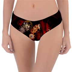 Steampunk, Wonderful Clockswork Reversible Classic Bikini Bottoms by FantasyWorld7