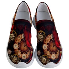 Steampunk, Wonderful Clockswork Women s Lightweight Slip Ons by FantasyWorld7