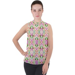 Ml 5-3 Mock Neck Chiffon Sleeveless Top by ArtworkByPatrick