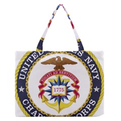 Seal Of United States Navy Chaplain Corps Zipper Medium Tote Bag by abbeyz71