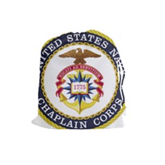 Seal Of United States Navy Chaplain Corps Drawstring Pouch (large) by abbeyz71