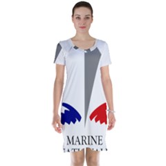 Logo Of French Navy Short Sleeve Nightdress by abbeyz71