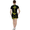 French Navy Golden Anchor Symbol Women s Tee and Shorts Set View2